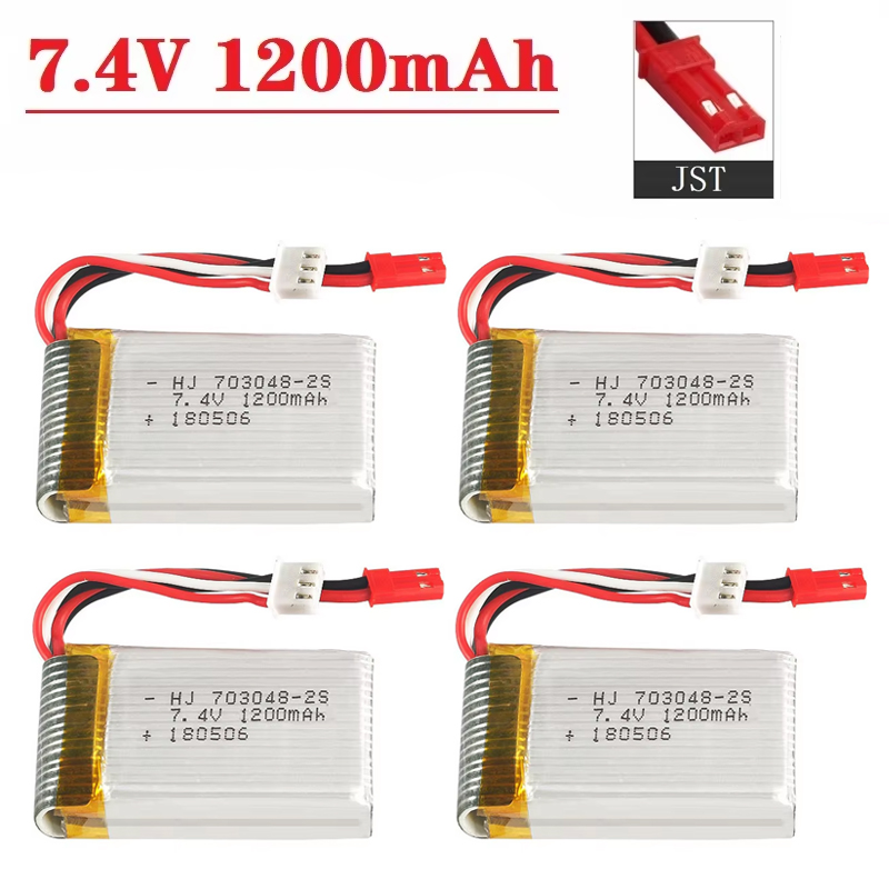 Drone Battery Li-Ion - แบตเตอรี่ลิโป 2S 7.4V 1200mAh 703048 สําหรับ