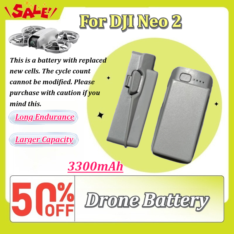 Drone Battery Smart - แบตเตอรี่อัพเกรดแบบโซลิดสเตต 3300mAh 7.16V สำหรับโดรน DJI Neo