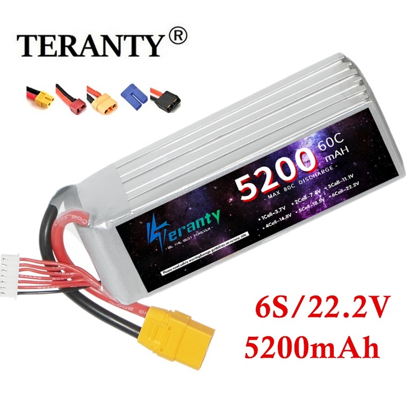 Teranty 6S 5200mAh LiPo แบตเตอ - Drone Battery 4S บทวิจารณ์และราคา