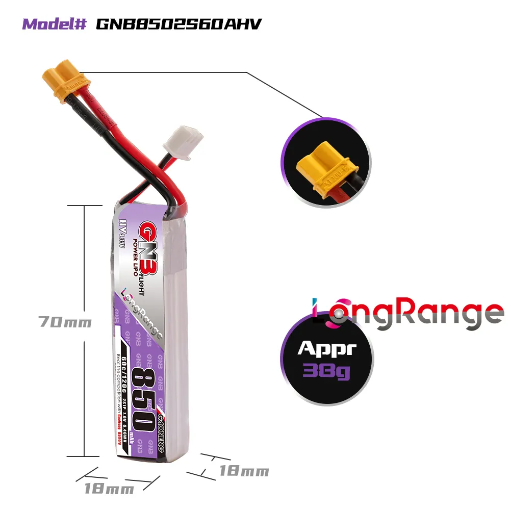 แบตเตอรี่ GAONENG GNB LiPo 850 - Drone Battery Li-Ion บทวิจารณ์และราคา